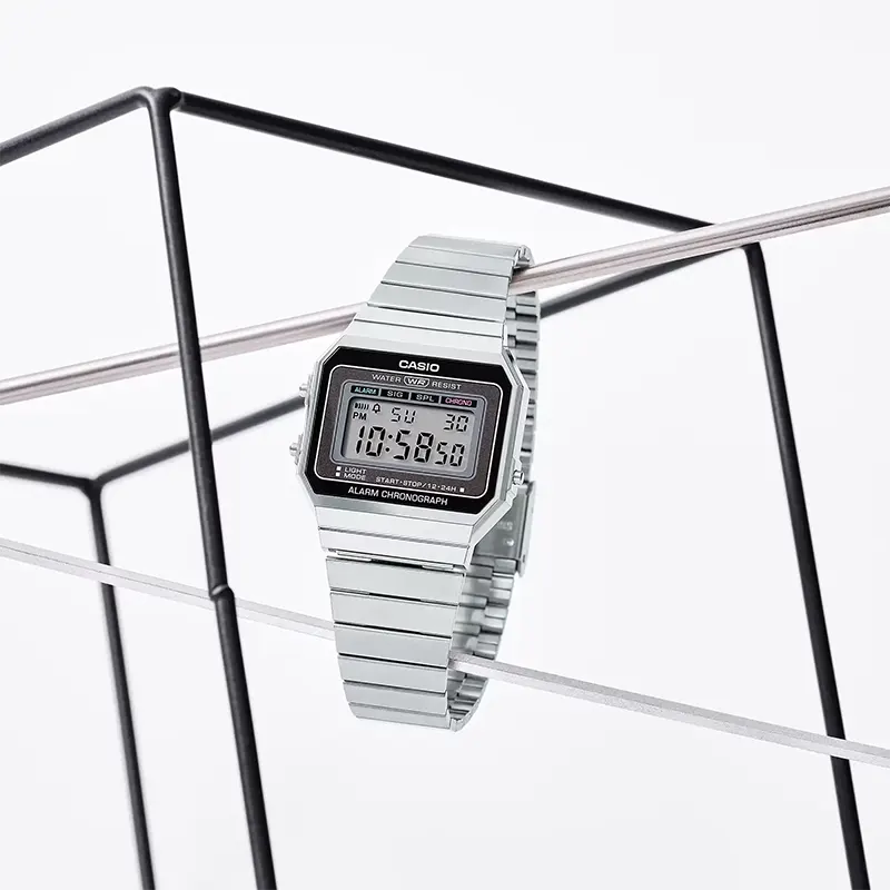 Casio Super Slim Quartz Vintage Digital Unisex Watch- A700W-1ADF